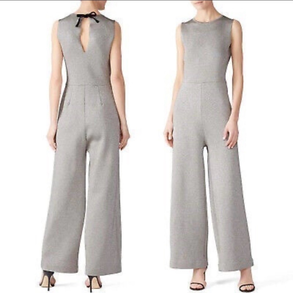 J. Crew Madison Lurex Silver Metallic Jumpsuit NEW